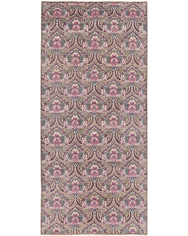 Artemix 5' 2" X 11' 4" Hand Knotted Wool Rug 5' 2" X 11' 4" (158 X 345) / Brown / Wool