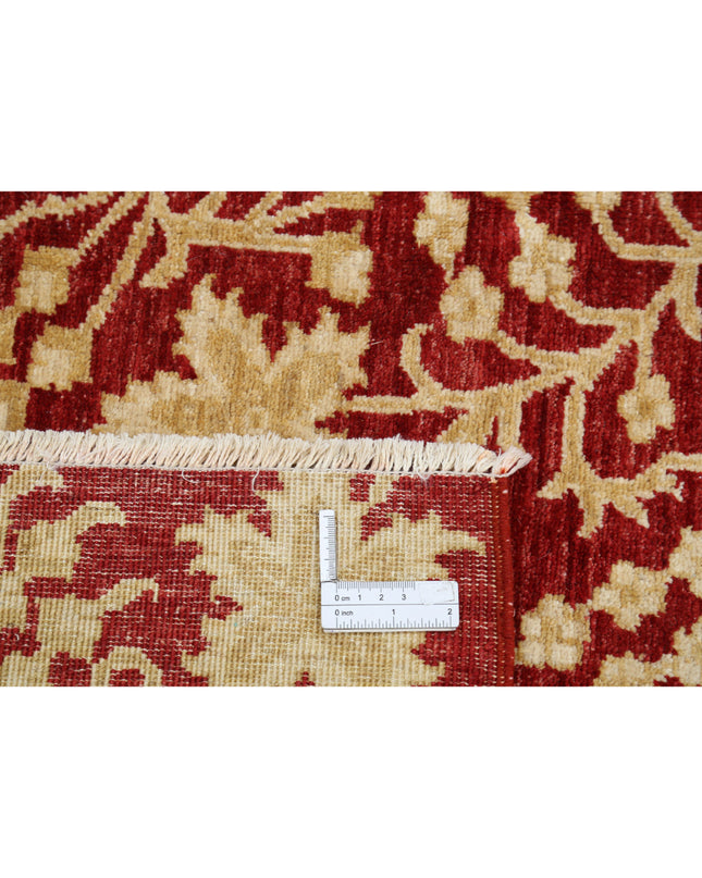 Artemix 6' 7" X 9' 5" Hand Knotted Wool Rug 6' 7" X 9' 5" (201 X 287) / Red / Wool