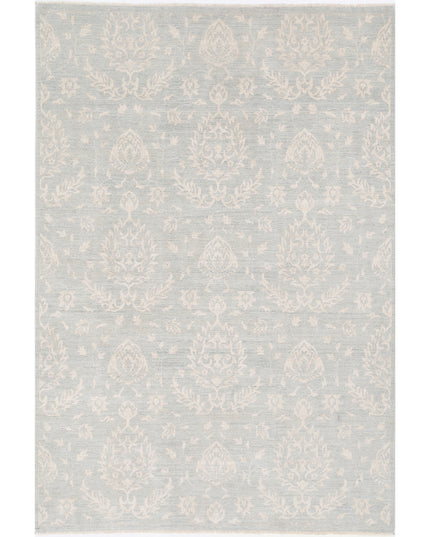 Artemix 6' 0" X 8' 8" Hand Knotted Wool Rug 6' 0" X 8' 8" (183 X 264) / Blue / Wool