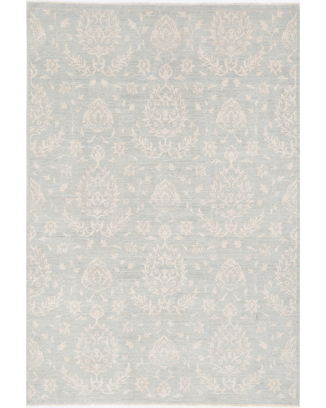 Artemix 6' 0" X 8' 8" Hand Knotted Wool Rug 6' 0" X 8' 8" (183 X 264) / Blue / Wool