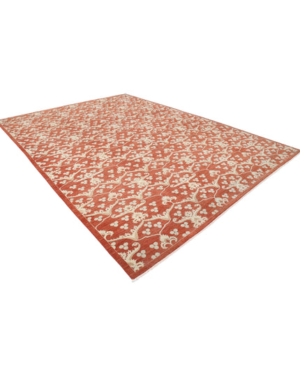 Artemix 9' 8" X 13' 3" Hand Knotted Wool Rug 9' 8" X 13' 3" (295 X 404) / Rust / Wool