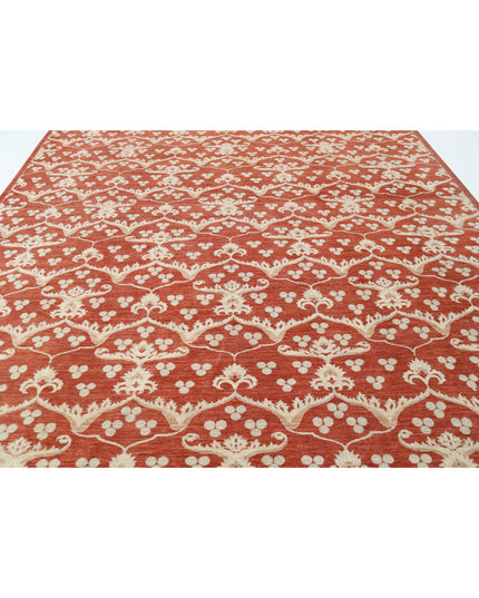 Artemix 9' 8" X 13' 3" Hand Knotted Wool Rug 9' 8" X 13' 3" (295 X 404) / Rust / Wool