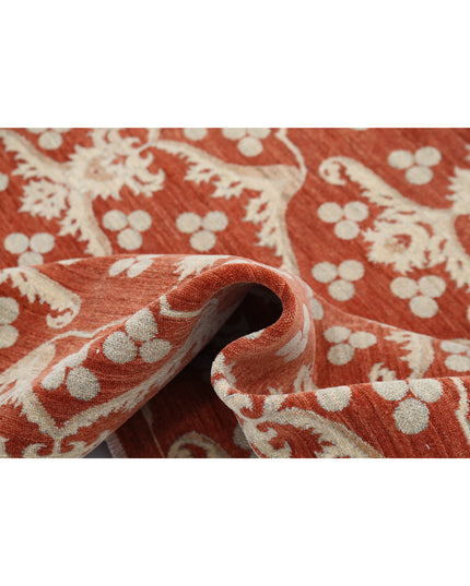 Artemix 9' 8" X 13' 3" Hand Knotted Wool Rug 9' 8" X 13' 3" (295 X 404) / Rust / Wool