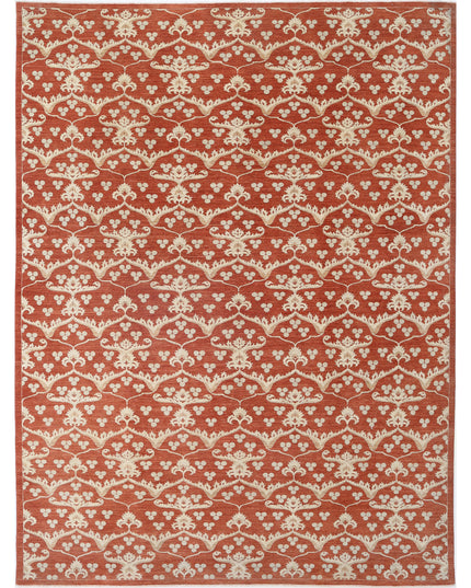 Artemix 9' 8" X 13' 3" Hand Knotted Wool Rug 9' 8" X 13' 3" (295 X 404) / Rust / Wool