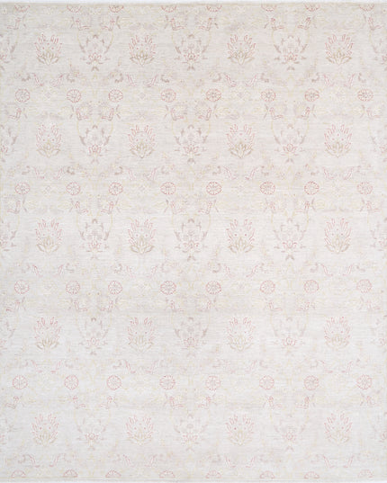 Artemix 8' 1" X 9' 11" Hand Knotted Wool Rug 8' 1" X 9' 11" (246 X 302) / Ivory / Wool