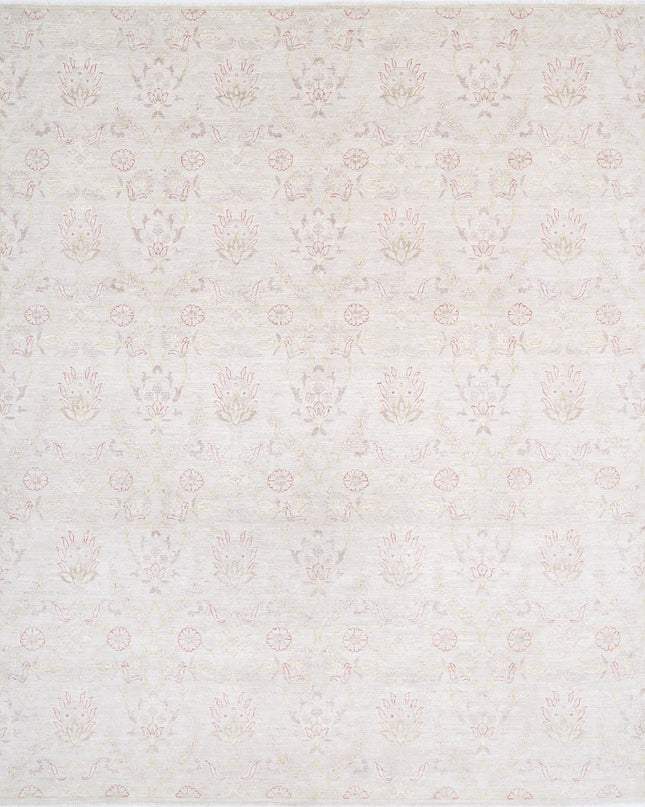 Artemix 8' 1" X 9' 11" Hand Knotted Wool Rug 8' 1" X 9' 11" (246 X 302) / Ivory / Wool