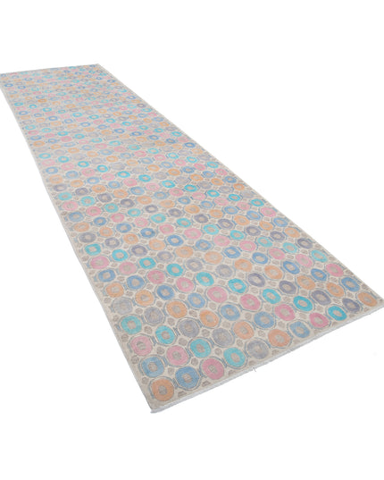 Artemix 4' 3" X 14' 0" Hand Knotted Wool Rug 4' 3" X 14' 0" (130 X 427) / Ivory / Wool