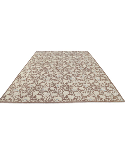 Artemix 9' 1" X 12' 0" Hand Knotted Wool Rug 9' 1" X 12' 0" (277 X 366) / Brown / Wool