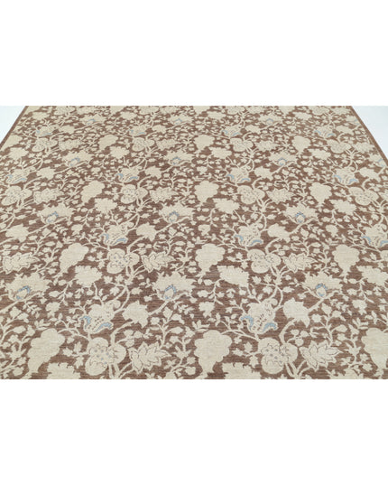 Artemix 9' 1" X 12' 0" Hand Knotted Wool Rug 9' 1" X 12' 0" (277 X 366) / Brown / Wool