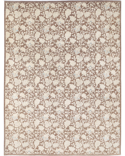 Artemix 9' 1" X 12' 0" Hand Knotted Wool Rug 9' 1" X 12' 0" (277 X 366) / Brown / Wool