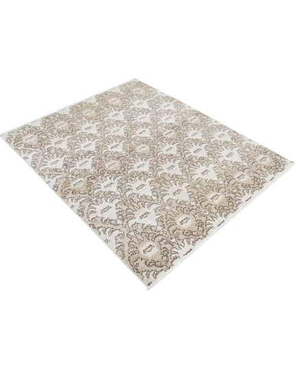 Artemix 4' 4" X 5' 4" Hand Knotted Wool Rug 4' 4" X 5' 4" (132 X 162) / Ivory / Wool