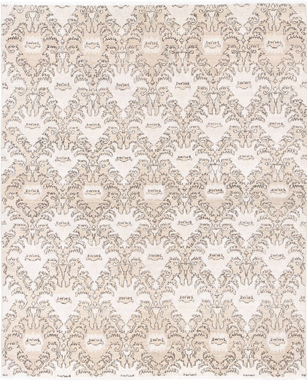 Artemix 4' 4" X 5' 4" Hand Knotted Wool Rug 4' 4" X 5' 4" (132 X 162) / Ivory / Wool