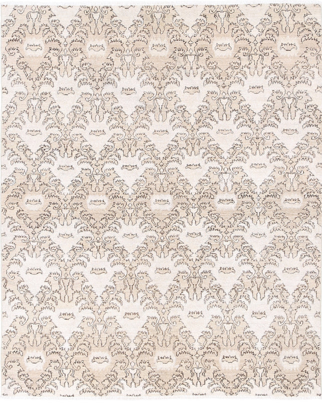 Artemix 4' 4" X 5' 4" Hand Knotted Wool Rug 4' 4" X 5' 4" (132 X 162) / Ivory / Wool