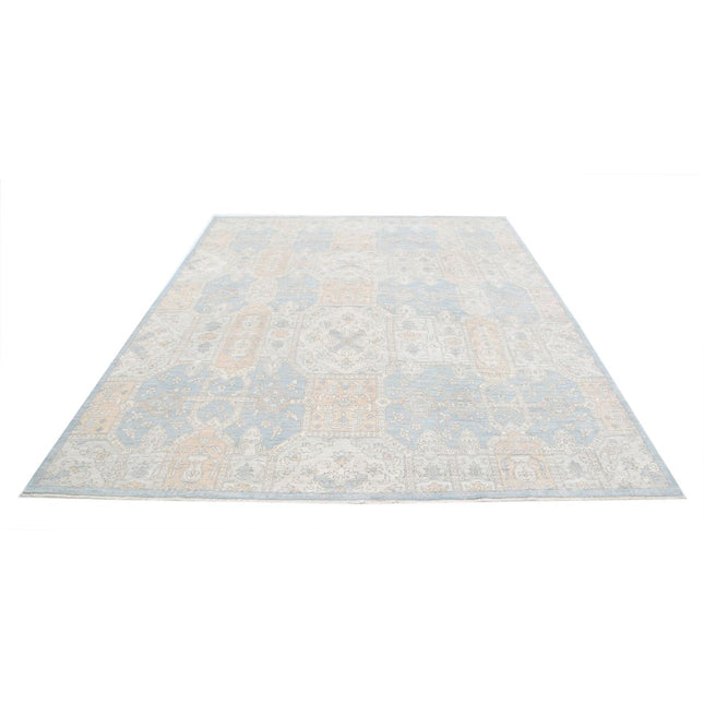 Artemix 8' 0" X 9' 4" Hand Knotted Wool Rug 8' 0" X 9' 4" (244 X 284) / Blue / Ivory