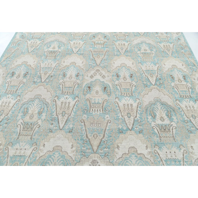 Artemix 8' 0" X 9' 5" Hand Knotted Wool Rug 8' 0" X 9' 5" (244 X 287) / Blue / Ivory