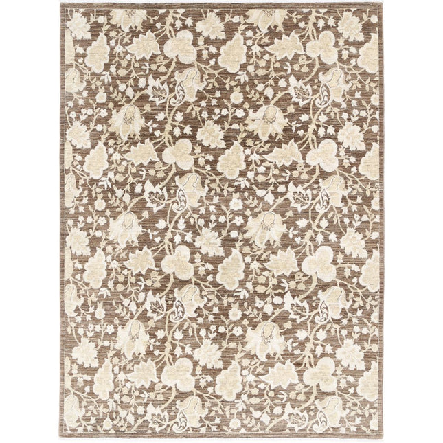 Artemix 8' 1" X 9' 11" Hand Knotted Wool Rug 8' 1" X 9' 11" (246 X 302) / Brown / Brown