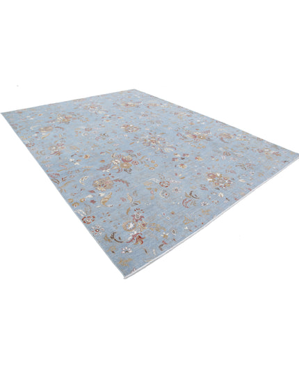 Artemix 8' 11" X 11' 7" Hand Knotted Wool & Silk Rug 8' 11" X 11' 7" (272 X 353) / Blue / Wool & Silk