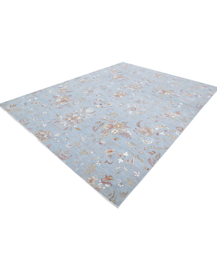 Artemix 8' 11" X 11' 7" Hand Knotted Wool & Silk Rug 8' 11" X 11' 7" (272 X 353) / Blue / Wool & Silk