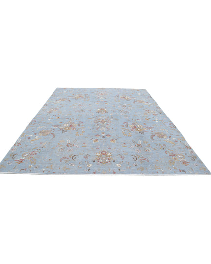 Artemix 8' 11" X 11' 7" Hand Knotted Wool & Silk Rug 8' 11" X 11' 7" (272 X 353) / Blue / Wool & Silk