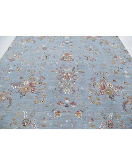 Artemix 8' 11" X 11' 7" Hand Knotted Wool & Silk Rug 8' 11" X 11' 7" (272 X 353) / Blue / Wool & Silk