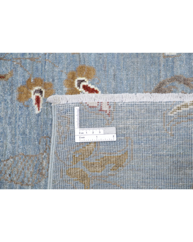 Artemix 8' 11" X 11' 7" Hand Knotted Wool & Silk Rug 8' 11" X 11' 7" (272 X 353) / Blue / Wool & Silk