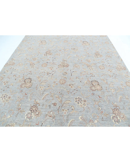 Artemix 8' 9" X 11' 4" Hand Knotted Wool & Silk Rug 8' 9" X 11' 4" (267 X 345) / Grey / Wool & Silk