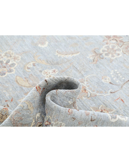 Artemix 8' 9" X 11' 4" Hand Knotted Wool & Silk Rug 8' 9" X 11' 4" (267 X 345) / Grey / Wool & Silk