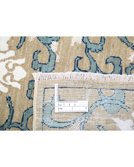 Artemix 8' 0" X 9' 5" Hand Knotted Wool & Silk Rug 8' 0" X 9' 5" (244 X 287) / Green / Wool & Silk