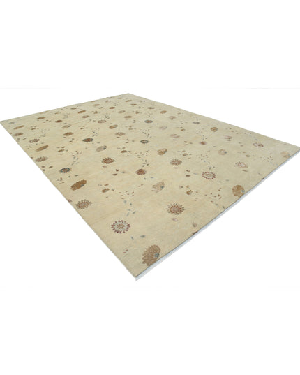 Artemix 8' 9" X 11' 10" Hand Knotted Wool & Silk Rug 8' 9" X 11' 10" (267 X 361) / Ivory / Wool & Silk