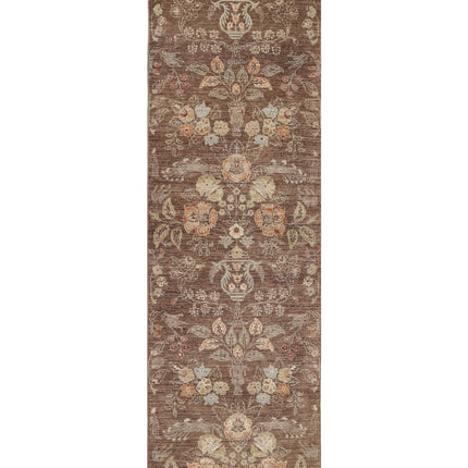 Artemix 2' 11" X 9' 7" Hand Knotted Wool & Silk Rug 2' 11" X 9' 7" (89 X 292) / Brown / Wool & Silk