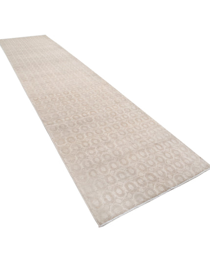Artemix 3' 11" X 16' 0" Hand Knotted Wool & Silk Rug 3' 11" X 16' 0" (119 X 488) / Taupe / Wool & Silk
