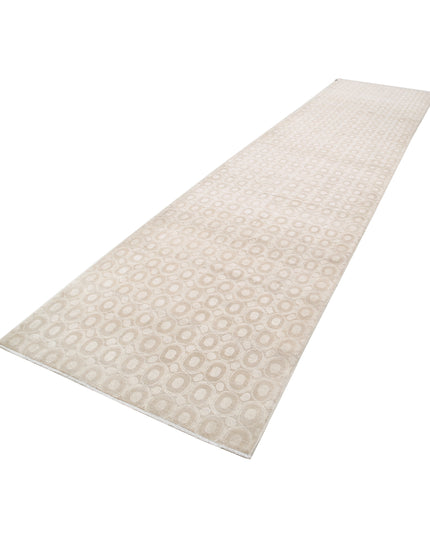 Artemix 3' 11" X 16' 0" Hand Knotted Wool & Silk Rug 3' 11" X 16' 0" (119 X 488) / Taupe / Wool & Silk