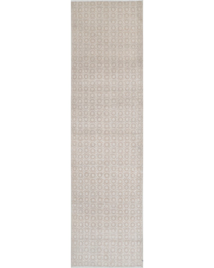 Artemix 3' 11" X 16' 0" Hand Knotted Wool & Silk Rug 3' 11" X 16' 0" (119 X 488) / Taupe / Wool & Silk