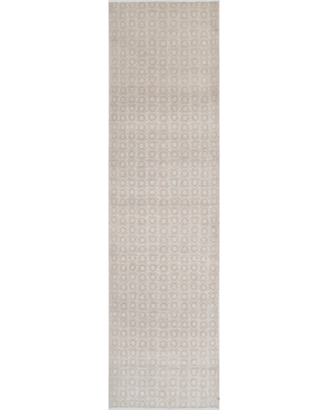 Artemix 3' 11" X 16' 0" Hand Knotted Wool & Silk Rug 3' 11" X 16' 0" (119 X 488) / Taupe / Wool & Silk
