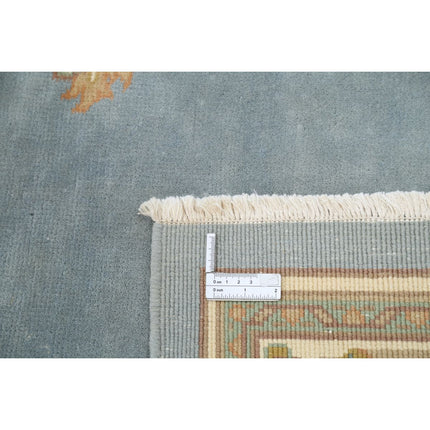 Aubusson 6' 0" X 9' 0" Wool Hand-Knotted Rug 6' 0" X 9' 0" (183 X 274) / Blue / Ivory