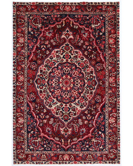 Bakhtiari 6' 9" X 10' 4" Hand Knotted Wool Rug 6' 9" X 10' 4" (206 X 315) / Red / Wool
