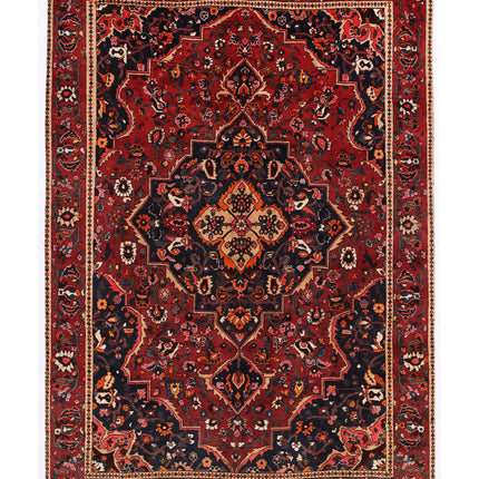 Bakhtiari 6' 10" X 9' 8" Hand Knotted Wool Rug 6' 10" X 9' 8" (208 X 295) / Red / Wool