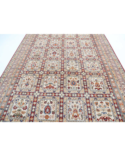 Bakhtiari 7' 10" X 11' 5" Hand Knotted Wool Rug 7' 10" X 11' 5" (239 X 348) / Red / Wool