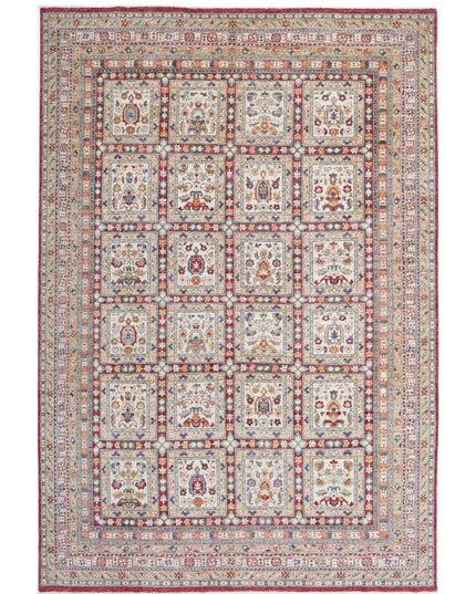 Bakhtiari 7' 10" X 11' 5" Hand Knotted Wool Rug 7' 10" X 11' 5" (239 X 348) / Red / Wool