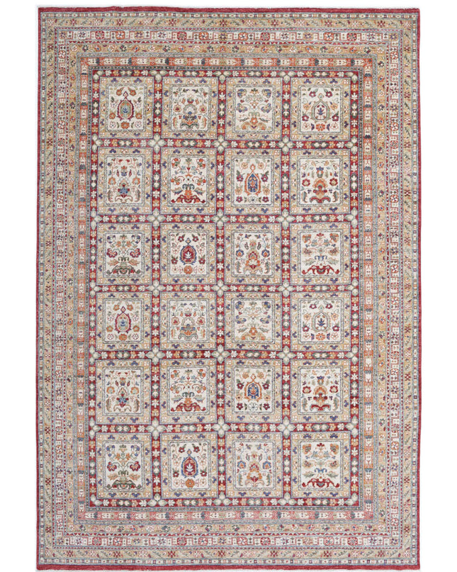 Bakhtiari 7' 10" X 11' 5" Hand Knotted Wool Rug 7' 10" X 11' 5" (239 X 348) / Red / Wool