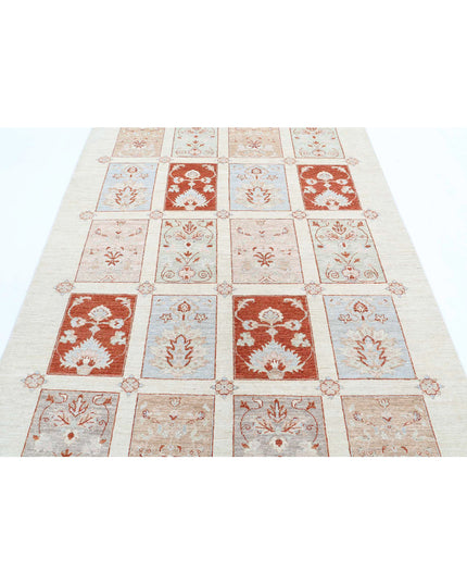 Bakhtiari 5' 5" X 7' 6" Hand Knotted Wool Rug 5' 5" X 7' 6" (165 X 229) / Ivory / Wool