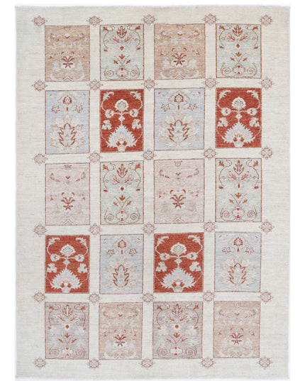 Bakhtiari 5' 5" X 7' 6" Hand Knotted Wool Rug 5' 5" X 7' 6" (165 X 229) / Ivory / Wool