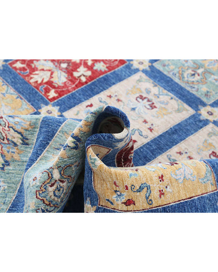 Bakhtiari 5' 5" X 7' 7" Hand Knotted Wool Rug 5' 5" X 7' 7" (165 X 231) / Blue / Wool