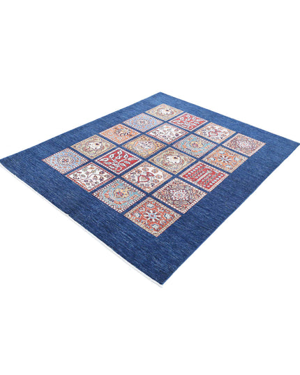 Bakhtiari 5' 0" X 6' 0" Hand Knotted Wool Rug 5' 0" X 6' 0" (152 X 183) / Blue / Wool