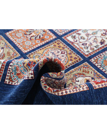 Bakhtiari 5' 0" X 6' 0" Hand Knotted Wool Rug 5' 0" X 6' 0" (152 X 183) / Blue / Wool