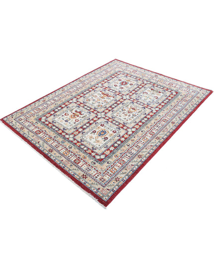 Bakhtiari 4' 10" X 6' 5" Hand Knotted Wool Rug 4' 10" X 6' 5" (147 X 196) / Red / Wool