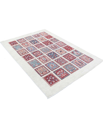 Bakhtiari 4' 9" X 6' 9" Hand Knotted Wool Rug 4' 9" X 6' 9" (145 X 206) / Ivory / Wool