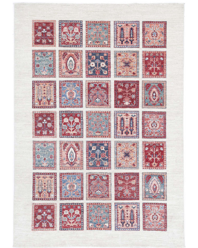 Bakhtiari 4' 9" X 6' 9" Hand Knotted Wool Rug 4' 9" X 6' 9" (145 X 206) / Ivory / Wool
