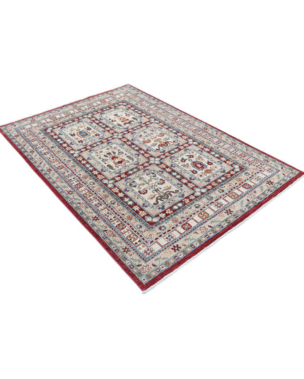 Bakhtiari 4' 6" X 6' 4" Hand Knotted Wool Rug 4' 6" X 6' 4" (137 X 193) / Red / Wool