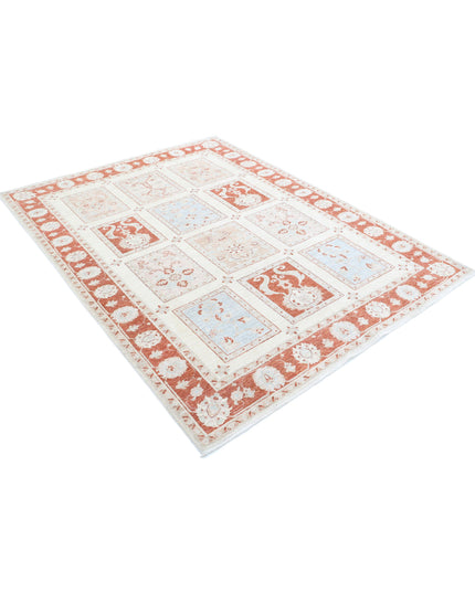 Bakhtiari 5' 6" X 7' 2" Hand Knotted Wool Rug 5' 6" X 7' 2" (168 X 219) / Ivory / Wool